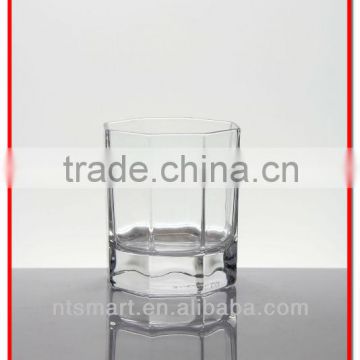 Octagonal glass cup