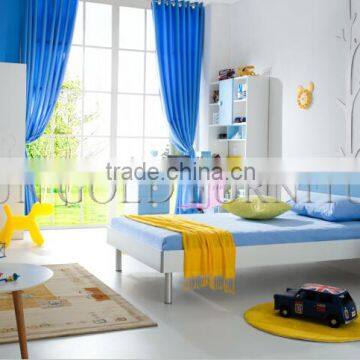 Space Saving Bedroom Furniture Bright Blue Wooden Child Bed(SZ-BF8867)