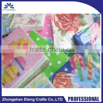 art design printed paper napkin for wholesale