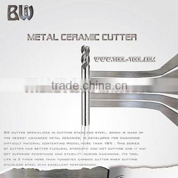 Cermet 2-4 Flute Ball Nose End Mill Cutter For Cutting Stainless Steel photo-5