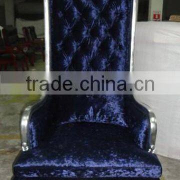 Classical velvet high back chair XY4906