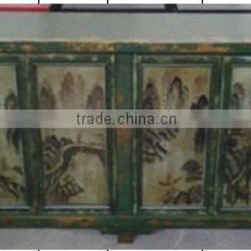 Chinese antique wood painted buffet LWC468