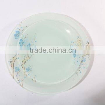 With logo glass dinner plate