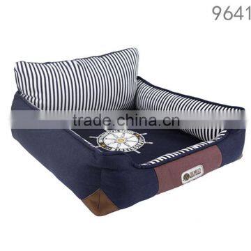 Hot selling and Resistance to bite fashion washable Low MOQ of navigation funny pet bed from Rosey Form