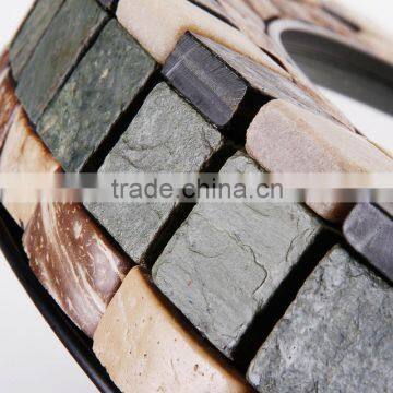 18 Inch Hot Sale Natural Coconut Shell Mosaic Specialty World Clock photo-5