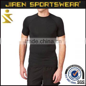 custom men shorts sleeves Lycra rash guard compression shirts