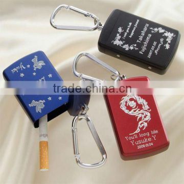 mini metal pocket ashtray keychain