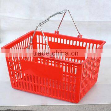 Supermarket plastic shopping basket with different style