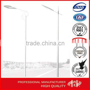 10 meters Single Arm Outdoor Lighting Post , Street Lighting Pole with Galvanization and Powder Coated