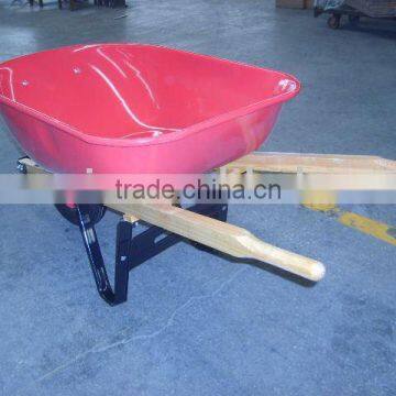 metal tray wheel barrow with wood handles