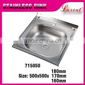 square deep stainless steel kitchen sink for home