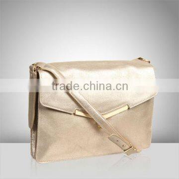 S295 Shiny women clutch,light gold PU quality lady purse manufacturer