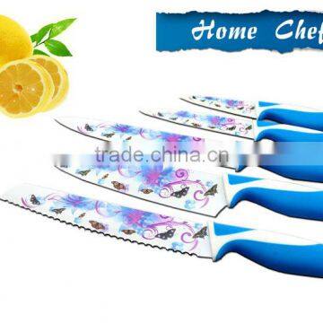 Fashion color kitchen knife set