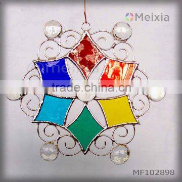 MF102898 tiffany style stained glass wall hanging christmas ornament for wholesale