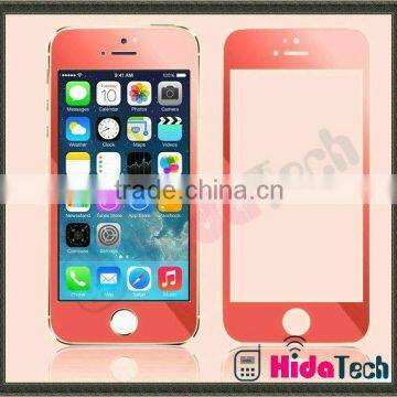 front and back colorful tempered glass screen protector for iPhone 4s