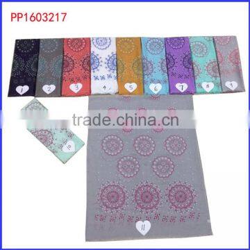 2016 cotton foaming circle flower printed breastfeeding scarf