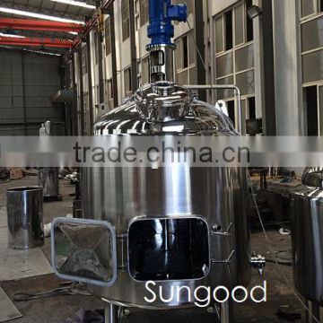 Sungood 7bbl/10bbl/15bbl/20bbl/30bbl Steam Heating Mash Lauter tun with VSD Mixer/Rakes/Plow