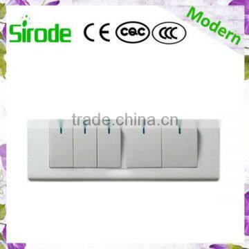 Classical Type Modern Electrical Home Automation Switchs 5 Gang