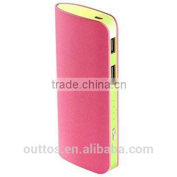 13000mAh Grade A newly design dual USB output external battery charger OEM/ODM Manufacturer