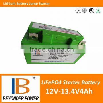 Lithium battery car jump starter, lifepo4 material emergy 12V4Ah battery