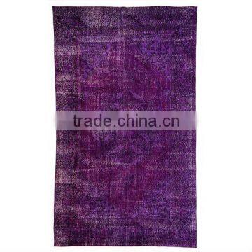 Handmade Purple Over-dyed Rug (10 x 6 feet)