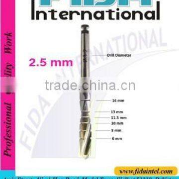 DENTAL DRILL BIT 2.50 mm EXTERNAL IRRIGATION DRILL BIT