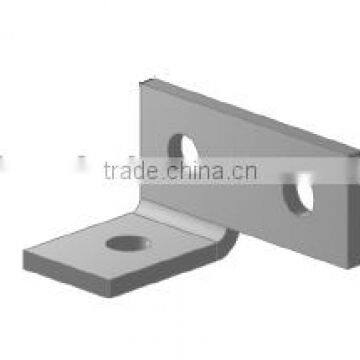 Galvanized angle fitting wit Strut Channel Connector for channel fitting