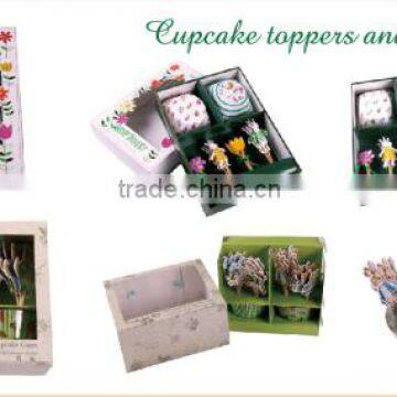 Cute Rabbit Gift Bag Cupcake Liners and Toppers Set Festival Cupcake Kit photo-5
