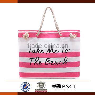 New Design Fashion Canvas Beach Bag for Ladies photo-2