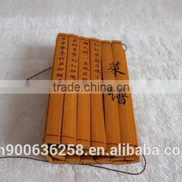 Chinese bamboo crafts / bamboo menu / bamboo slip scroll