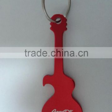 Guita Shaped Metal Bottle Opener Keychain