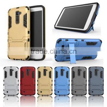 2 in 1 Tough Iron Man Armor Case Cover For LG K10 With Kickstand Case