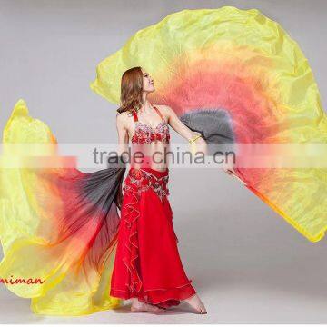 2016 New Arrivals Colorful Cheap Belly Dance Silk Veil 100% Real Belly Dancing Silk Isis Wings 250*114 cm photo-4