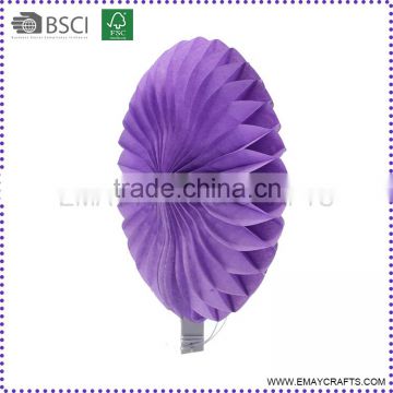 Decorative Large Wall Hanging Purple Tissue Paper Fan for Christmas