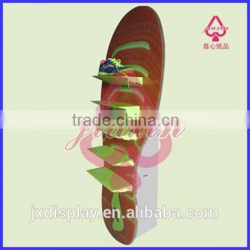 corrugated shipper display stand shelf shoes display