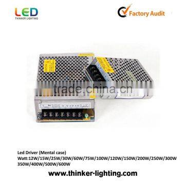 small size switch led light power supply single output with mental case factory in stock