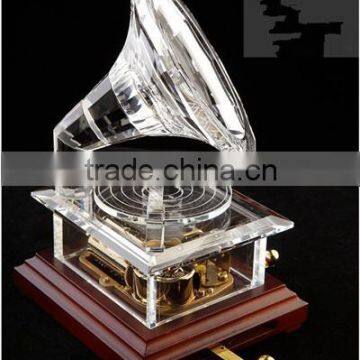 2016 Wedding Artificial K9 Glass Crystal Piano Music Box With Custom Music