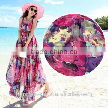 high quality 100% polyester 75D woven chiffon fabric for lady crinkle crepe chiffon maxi dresses