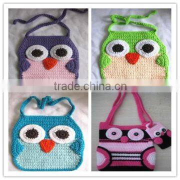 2015 Fashion Handmade Crochet Owl Women Cotton Bag