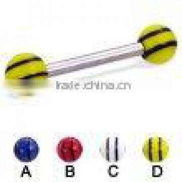 Flexible UV Acrylic tongue rings,Body Piercing Jewelry