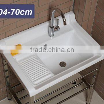 Sanitary Ware Rectangular Ceramic Clothes Washing Countertop Wash Basin photo-3