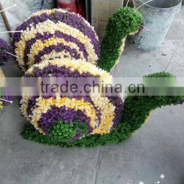 Artificial boxwood grass animal topiary snail with high quality