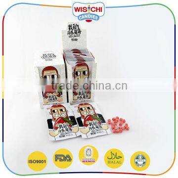 Good Quality Sour Strawberry Flavored Cube Shaped Gelatin Candy