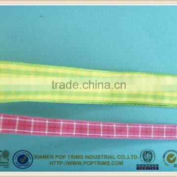 2015 Hot sale Plaid Ribbon for decoration