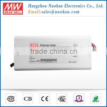 Meanwell PCD-60-700B 60w 700mA AC phase cut dimming 60w led driver