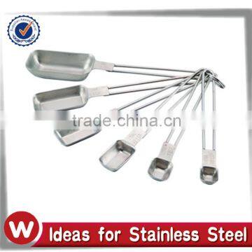 Set of 6 Stainless Steel Nesting Measuring Spoons Set With Wire Handles