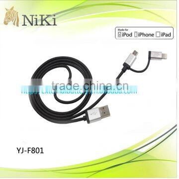 For iPhone 5 Fabric Braided Charger usb Cable Original 8 Pin USB Cable for Apple and for Adroid Products