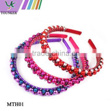 wholesale Christmas beaded plastic hair band