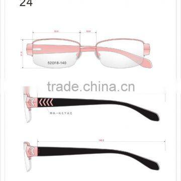 Fashion optical frame,high quality glasses,innovative glasses frames,double color glasses