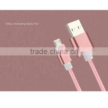 Nylon Braided Fast Charging Micro Usb Data Cable for Samsung